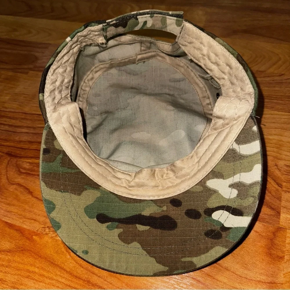 Military Camo Trooper Hat Cap Cotton Blend Childrens One Size Fits All Strapback